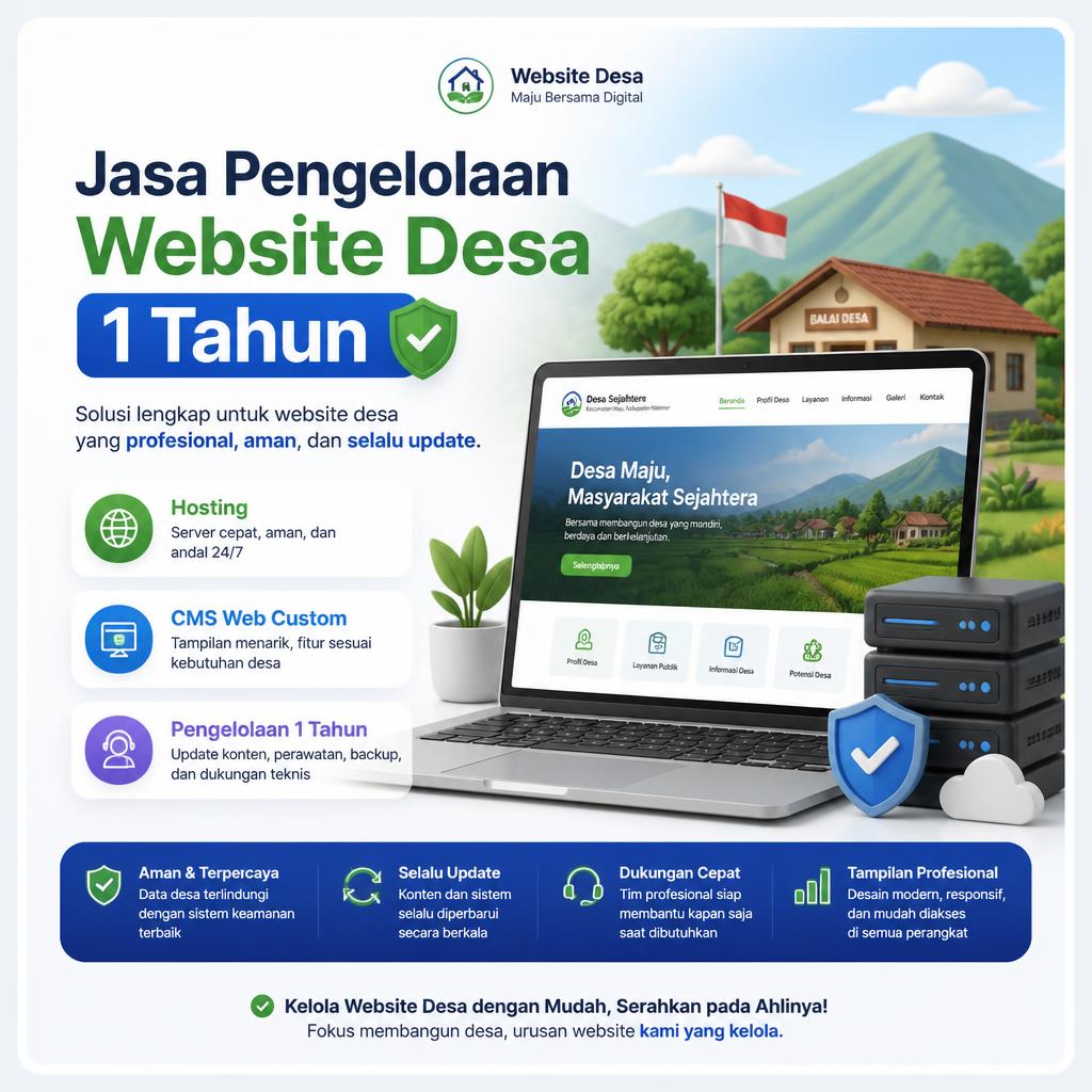 Jasa Pengelolaan Website Desa 1 Tahun