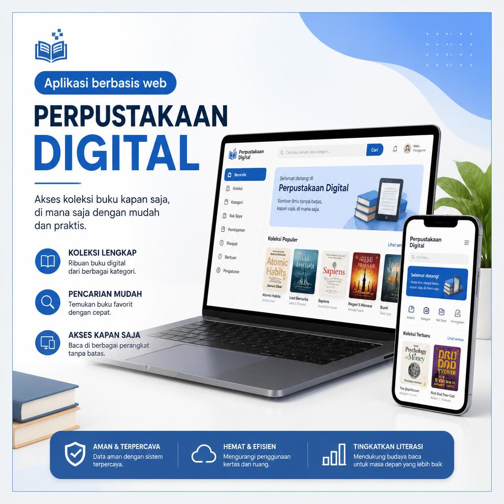 Aplikasi CMS Perpustakaan Digital online offline